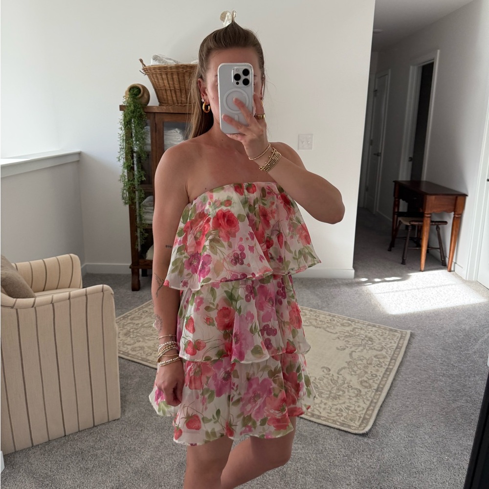 New w tags Abercrombie Floral Strapless Dress